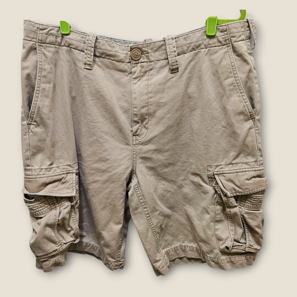 Cremieux Premium Denim‎ Mens Cargo Shorts Size 38 Beige 100% Cotton Casual